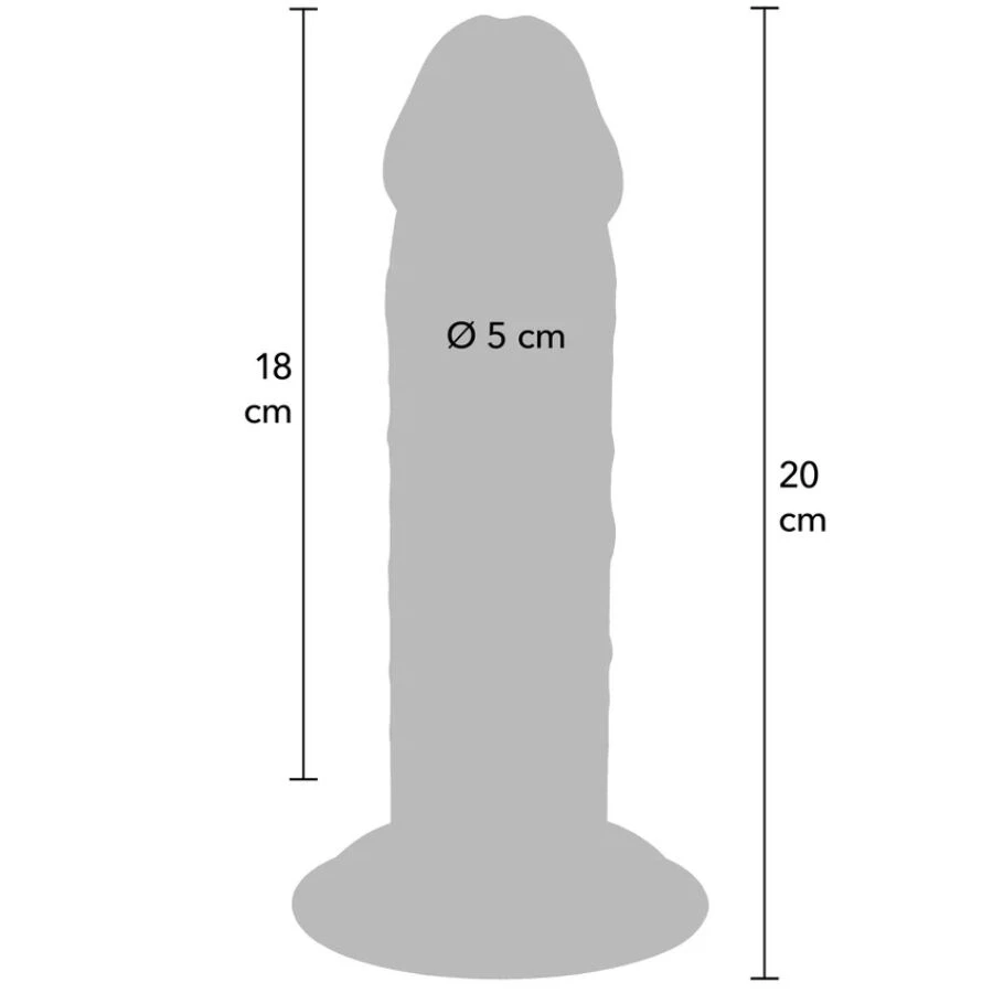 GET REAL - DELUXE DICKER DOPPELDICHTER TPE-PENDIGES 20 CM